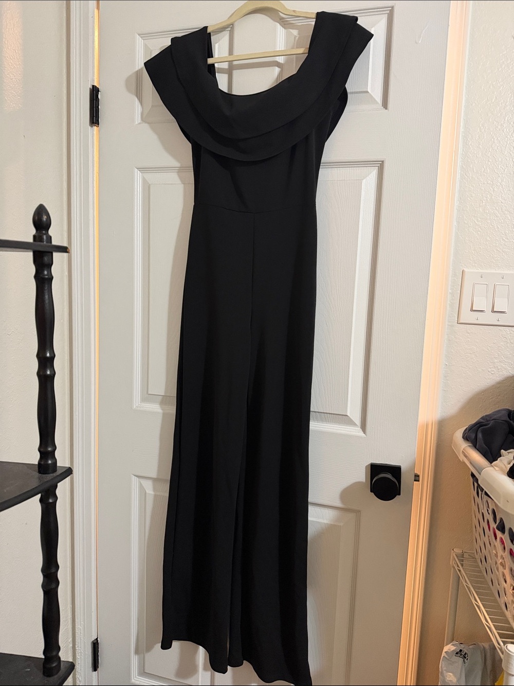 Fashion Nova “Ready to Ruffle” Black Off-Shoulder Long Evening Dress